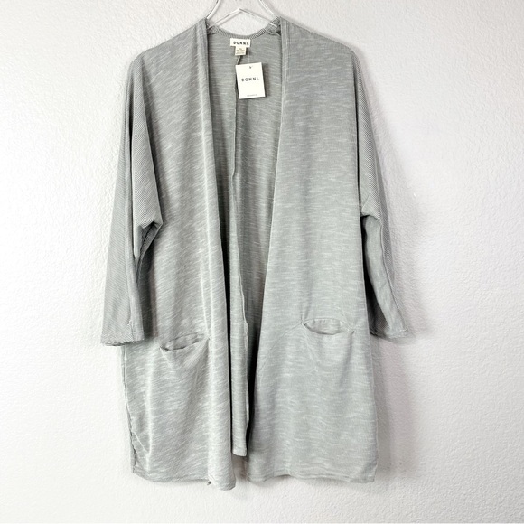 Donni Sandwash Ribbed Long Line Cardigan OS - Picture 7 of 12